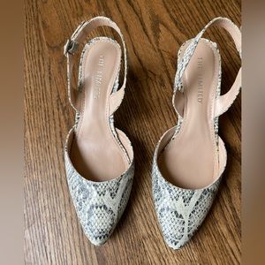The Limited faux snakeskin sling back sz 8. Never worn.